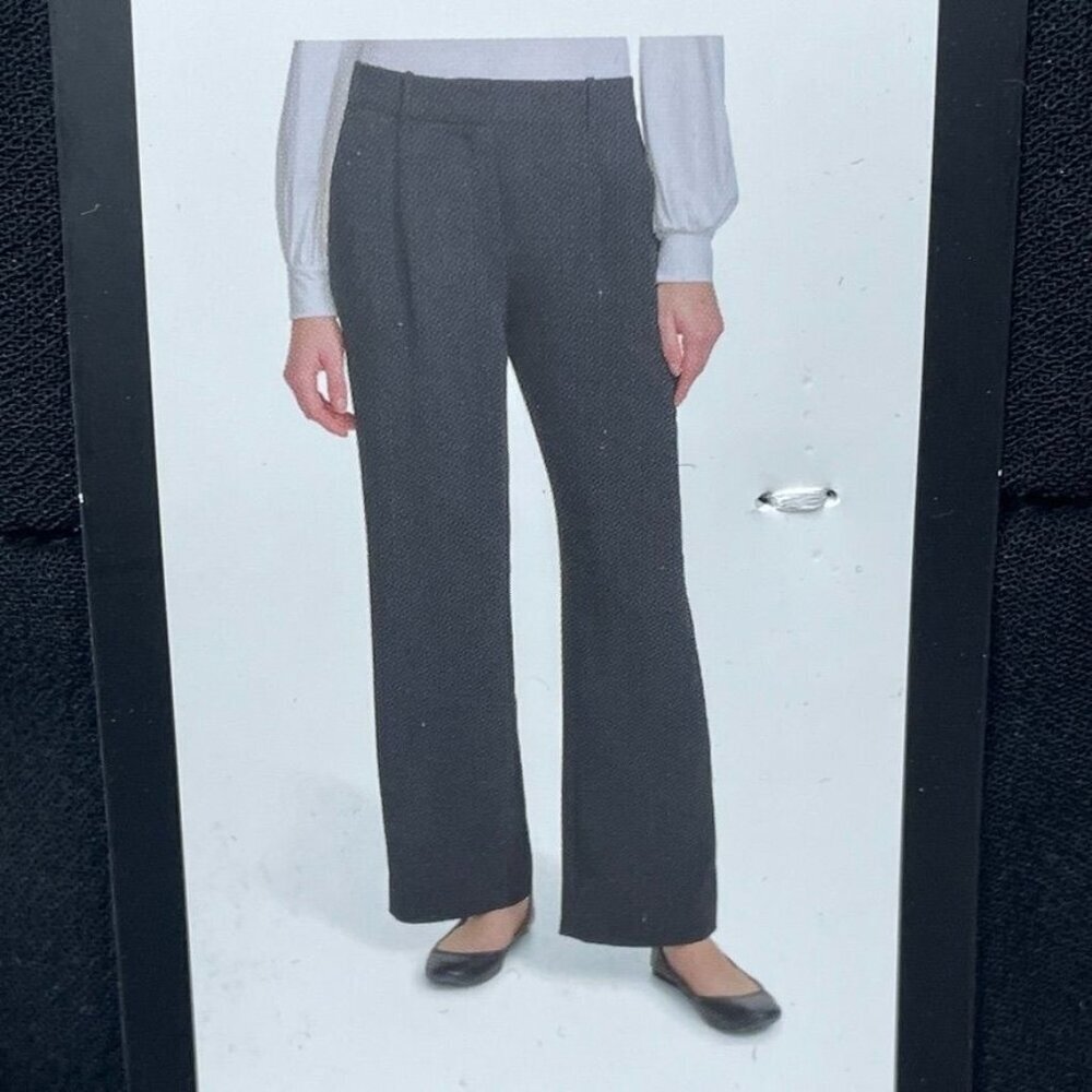 DKNY Womens Black Trousers Wide Leg Size 18 Stretch Blend d0901